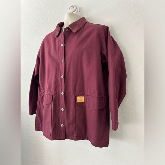 VTG Powder River Outfitters Panhandle Slim Chore Jacket Mens L Maroon Western‎ - Picture 2 of 10